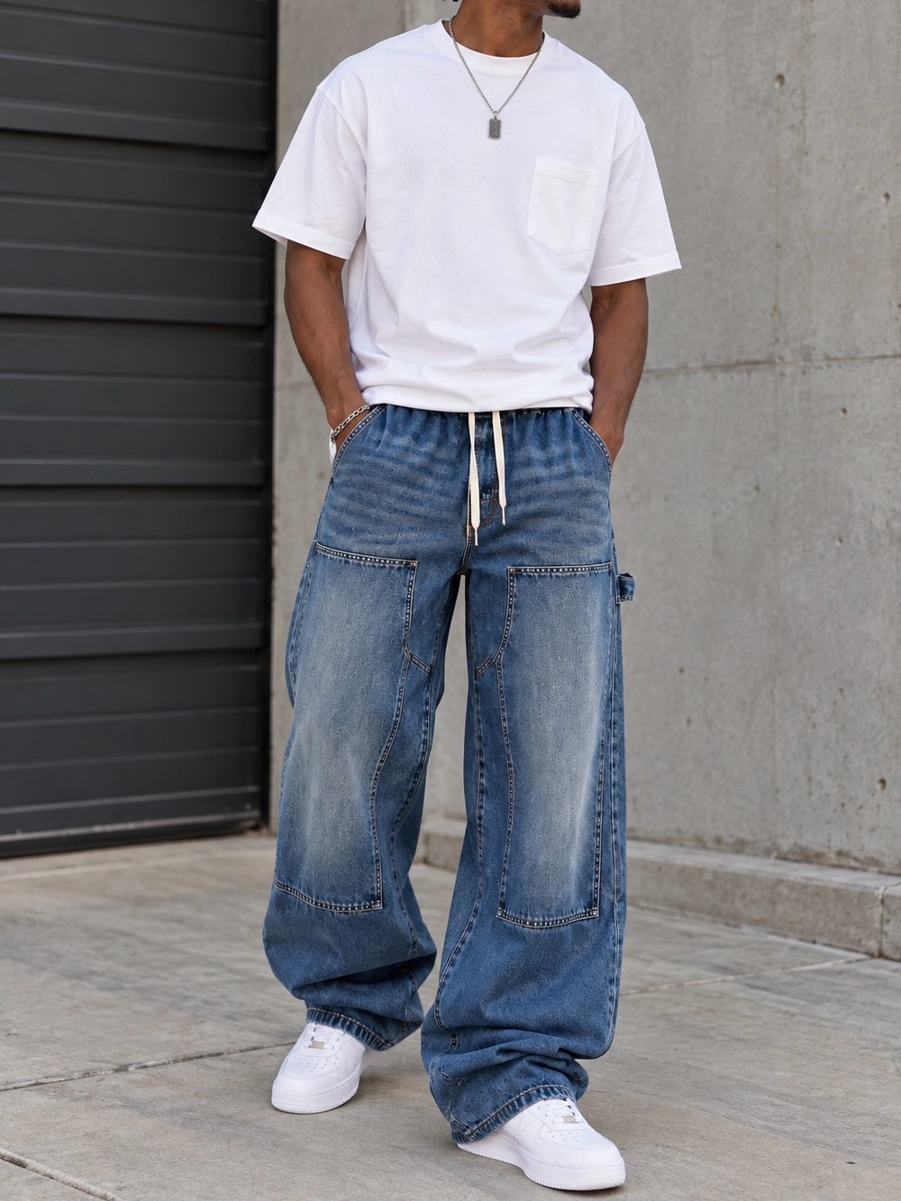 True Religion‎ Vinny Ultra Baggy Carpenter Jeans Men’s 34 Drawstring Y2K